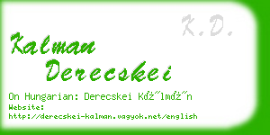 kalman derecskei business card